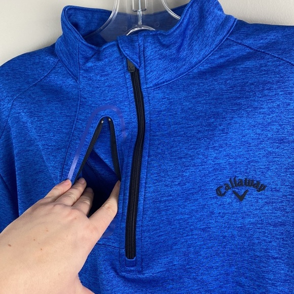 Callaway Opti-Shield 1/4 Zip Pullover- Blue Surf Size XL UPF 50 Sun Protection - Picture 6 of 15